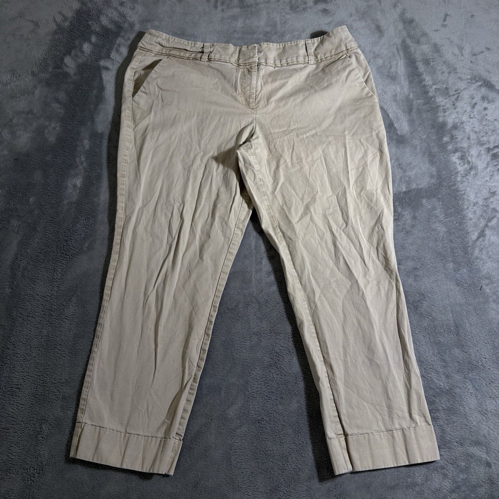 7th Avenue Design Studio Women's Khaki Crop Pants - Size 12